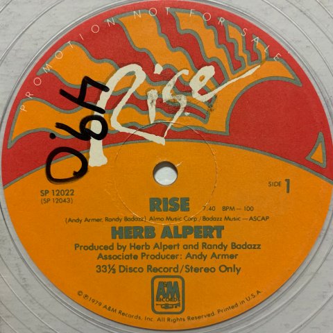 herb オファー alpert rise レコード