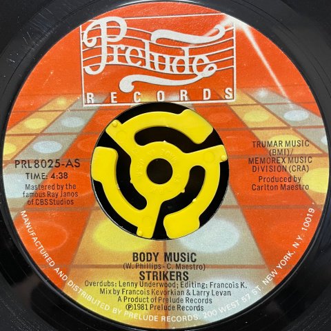 Strikers / Body Music (7 Inch) - Vinyl Cycle Records