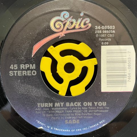 Sade / Turn My Back On You (7 Inch) - Vinyl Cycle Records