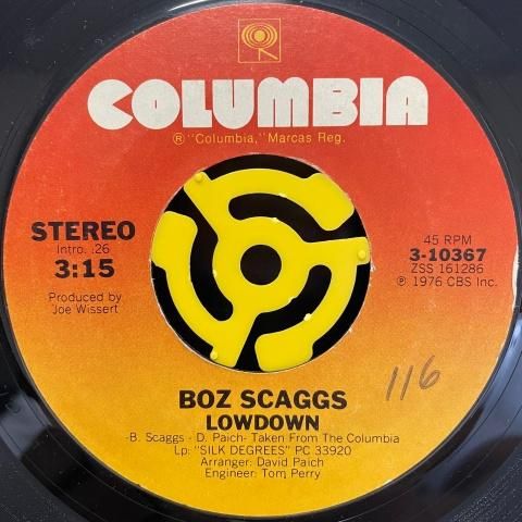 Boz Scaggs / Lowdown (7 Inch) - Vinyl Cycle Records