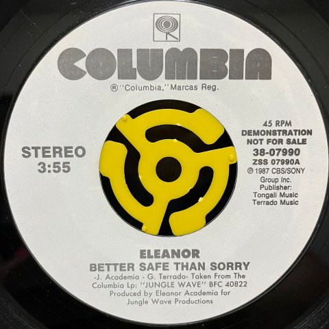 Eleanor / Better Safe Than Sorry (7 Inch) - Vinyl Cycle Records