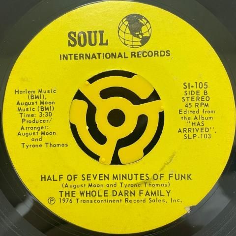 Whole Darn Family / Half Of Seven Minutes Of Funk (7 Inch) - Vinyl Cycle  Records