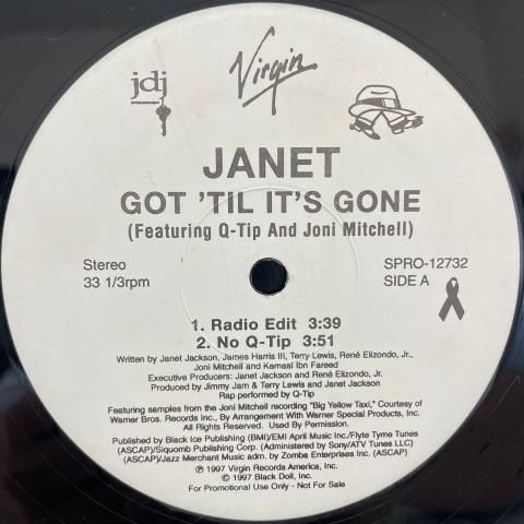 JANET Got Til It’s gone 12inc EP レコード Janet Featuring Q-Tip And Joni Mitchell – Got 'Til It's Gone