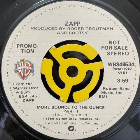 Zapp / More Bounce To The Ounce (7 Inch) - Vinyl Cycle Records