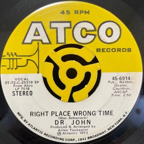 Dr. John / Right Place Wrong Time (7 Inch) - Vinyl Cycle Records