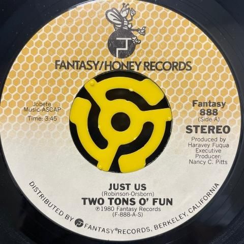 Two Tons O' Fun / Just Us (7 Inch) - Vinyl Cycle Records