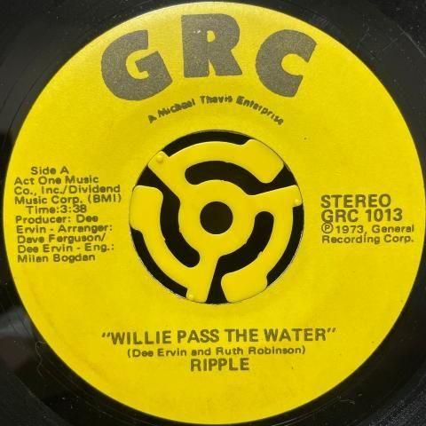 Ripple / Willie Pass The Water (7 Inch) - Vinyl Cycle Records