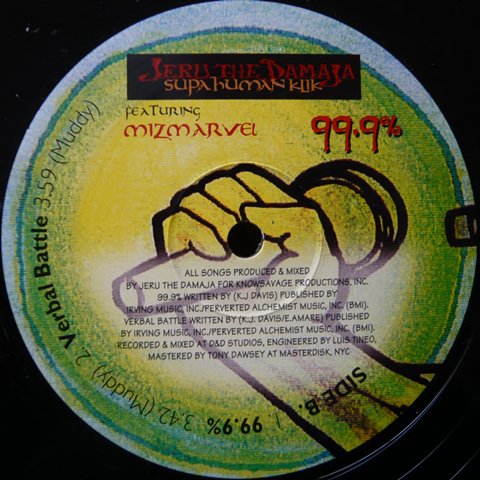 Jeru The Damaja / 99.9% - Vinyl Cycle Records