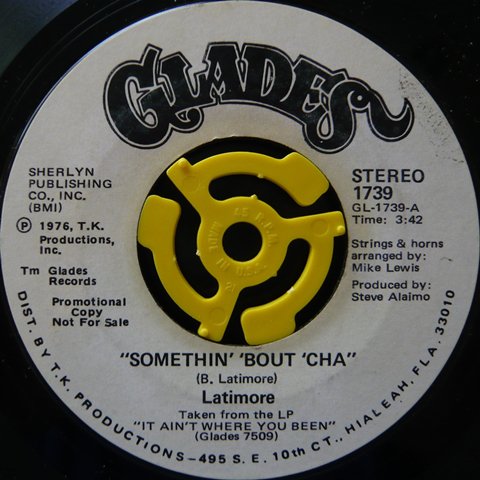 Latimore Somethin Bout Cha 7 Inch Vinyl Cycle Records