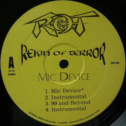 Reign Of Terror / Mic Device - 洋楽