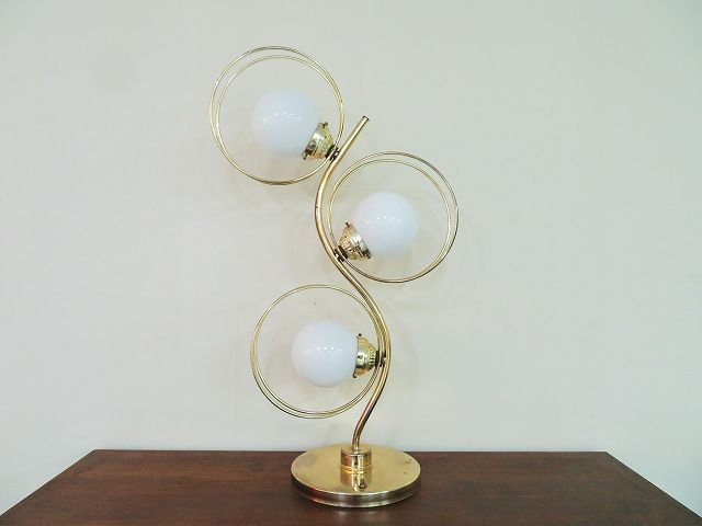 1960-70's ヴィンテージ スペースエイジ デザイン 3灯 テーブルランプ