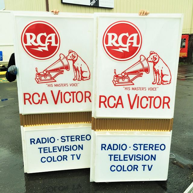 ヴィンテージ RCA Victor 特大 アドバタイジング サイン/看板