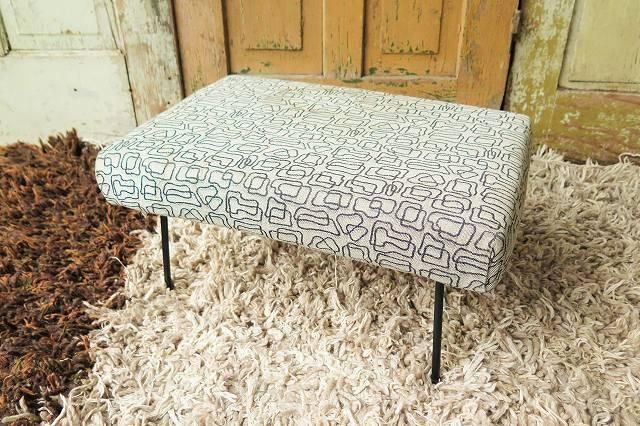 1950's ヴィンテージ 幾何学模様 スツール/オットマン