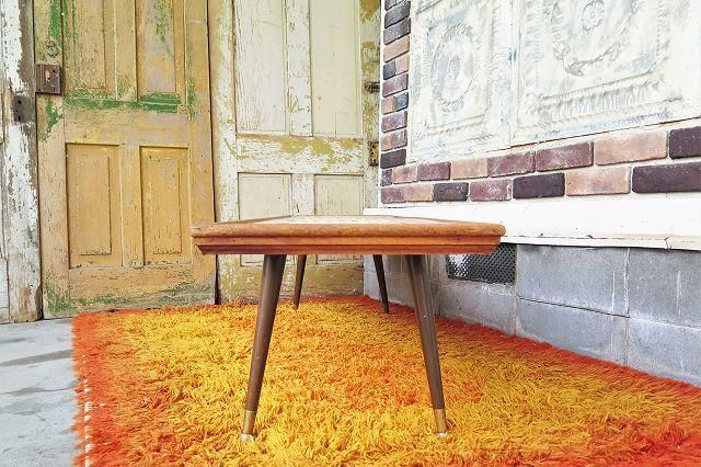 1950-60's ヴィンテージ タイルトップ ローテーブル - アンティーク