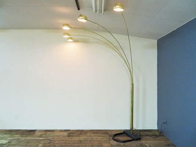 ヴィンテージ アルコデザイン 5灯 フロアランプ - アンティーク
