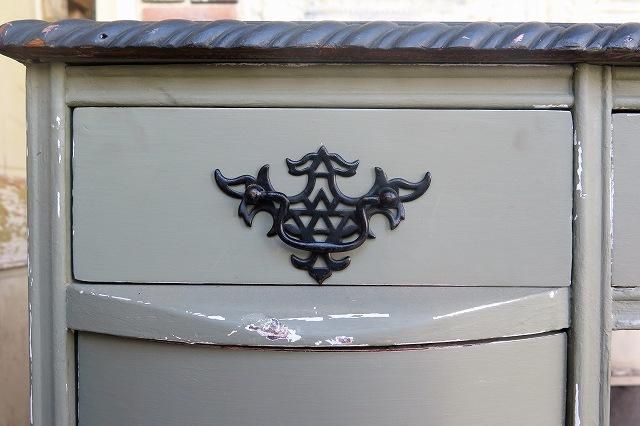 ヴィンテージ グレーペイント ウッド デスク - アンティーク