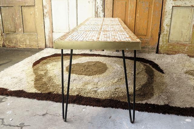 1950's ヴィンテージ タイルトップ ローテーブル - アンティーク