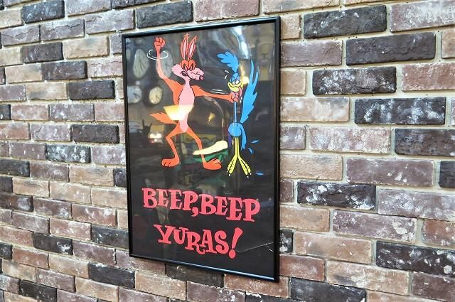 1960's Beep Beep Yuras ロードランナー ブラックライトポスター