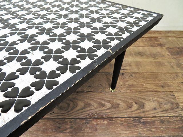 1950's ヴィンテージ タイルトップ ローテーブル - アンティーク