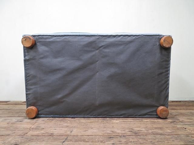 昭和レトロデザイン｜バイカラー｜2シーターソファ｜ビニールレザー｜