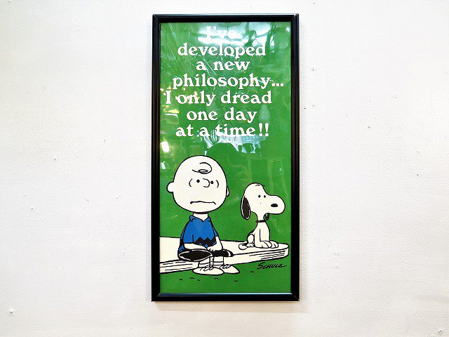 1960-70's Peanuts-Snoopy 額入りポスター - アンティーク、ビンテージのインテリア家具や雑貨、店舗什器の通販ならWANT  ANTIQUE LIFE STORE