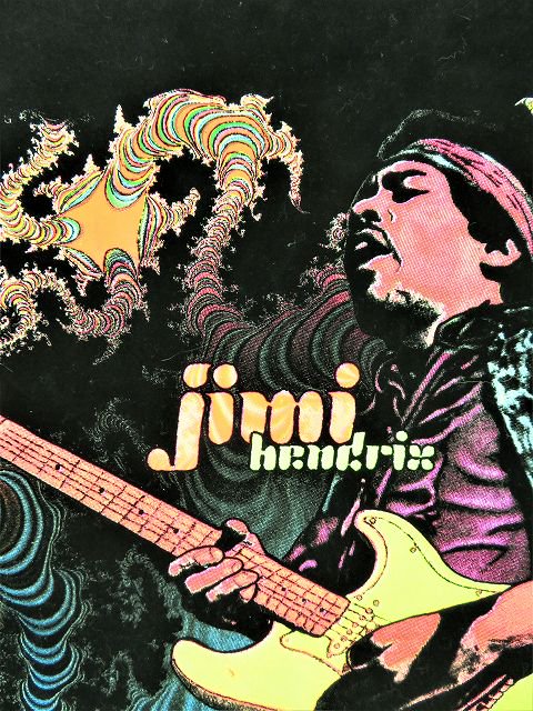 ヴィンテージ JIMI HENDRIX 額入り ブラックライトポスター