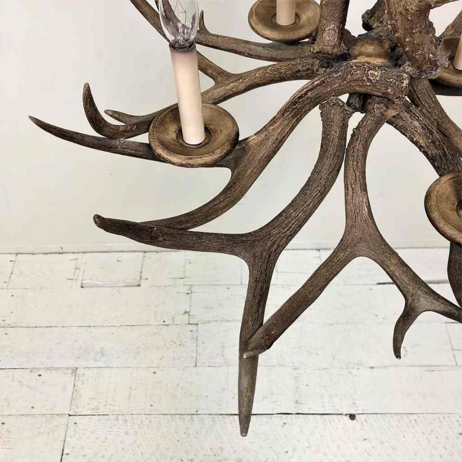 シャンデリア 4灯 アンティーク インテリア ビンテージ 1970's ヴィンテージ 4灯 シャンデリア - アンティーク