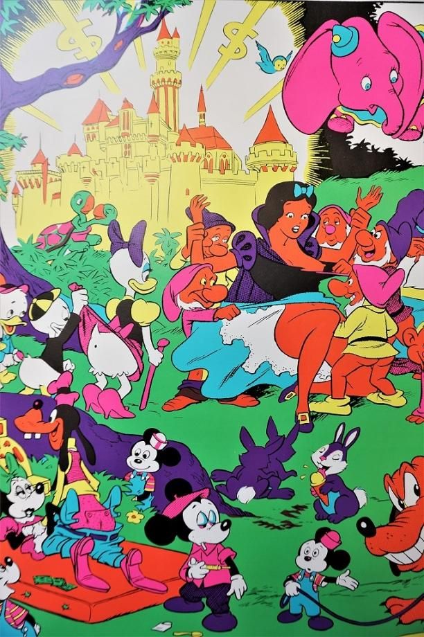 1960-70's ヴィンテージ The Disneyland Memorial Orgy 額入りポスター