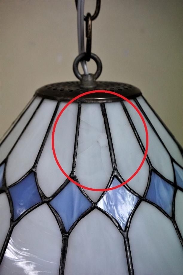 1970's ヴィンテージ ステンドグラス ペンダントランプ(OUTLET