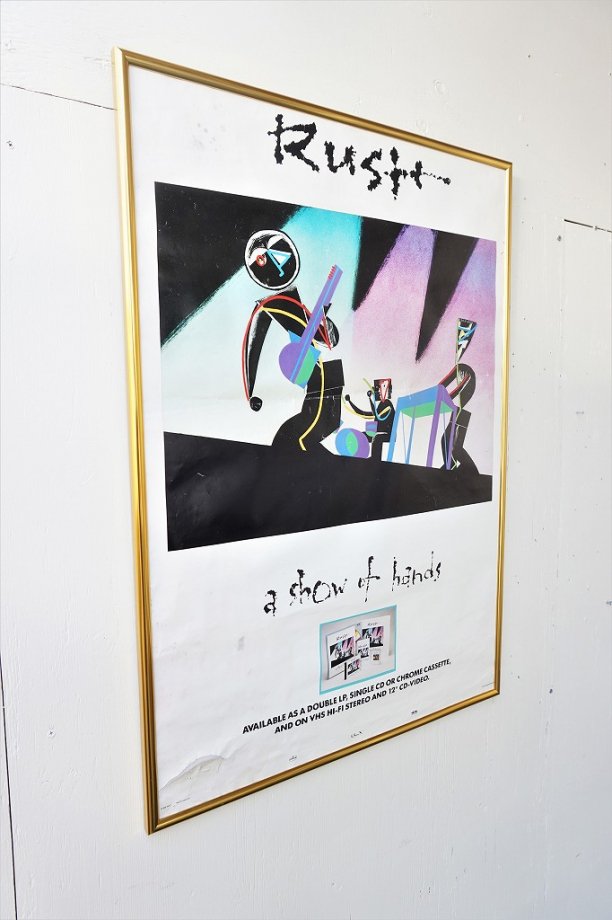 1980's Rush ヴィンテージ 額入り ポスター - アンティーク