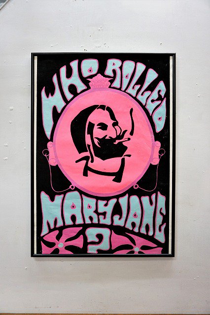 's ヴィンテージ "ZIG ZAG MAN" ブラックライトポスター
