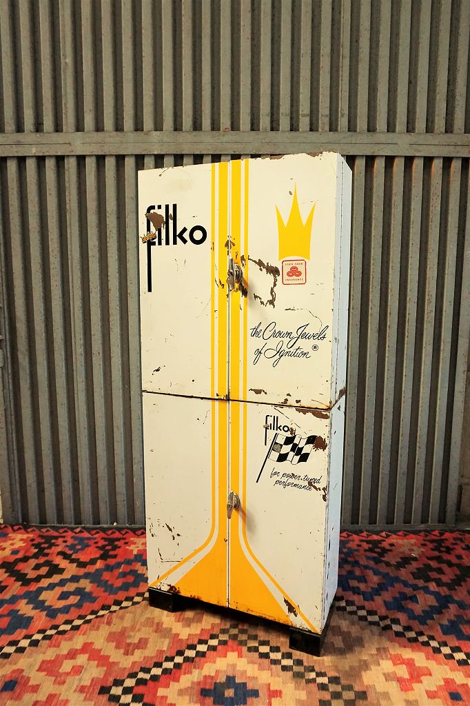 1950's ヴィンテージ Filko スチール パーツキャビネット - アンティーク、ビンテージのインテリア家具や雑貨、店舗什器の通販ならWANT  ANTIQUE LIFE STORE