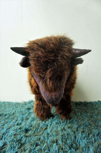 1970's ヴィンテージ バッファローモチーフ フット スツール