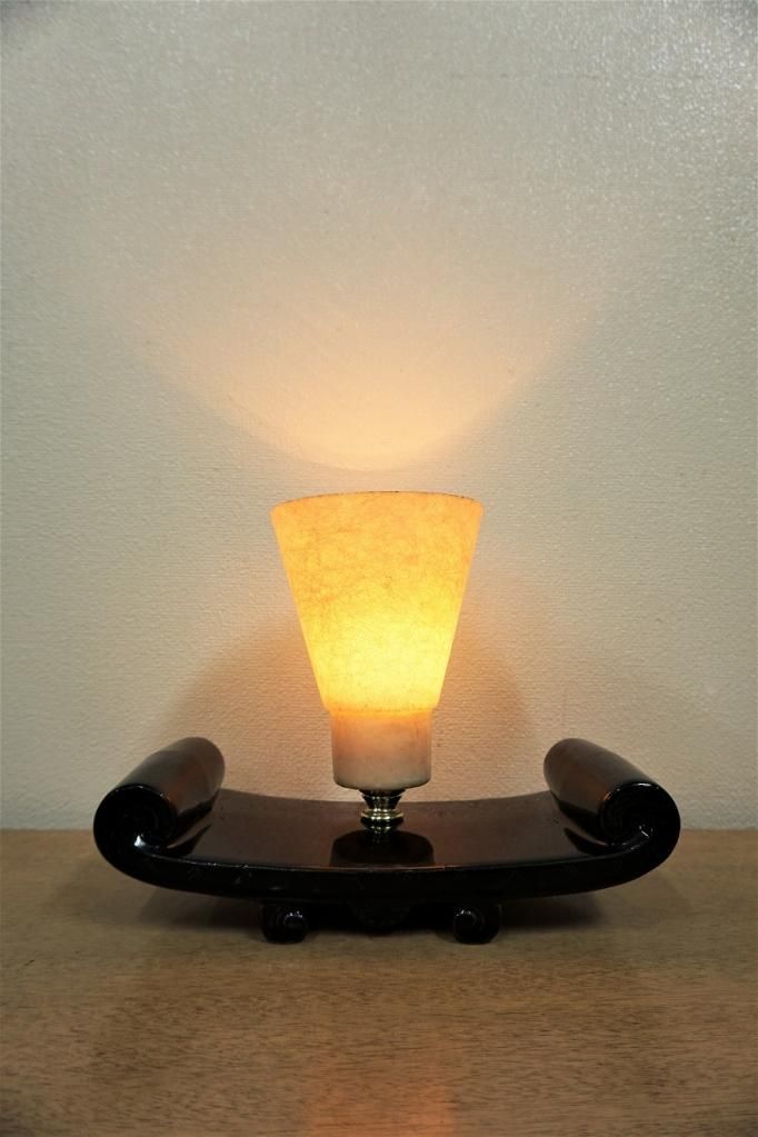 ミッドセンチュリー　シェードランプ 50～60's ミッドセンチュリー ファイバーシェード テーブル