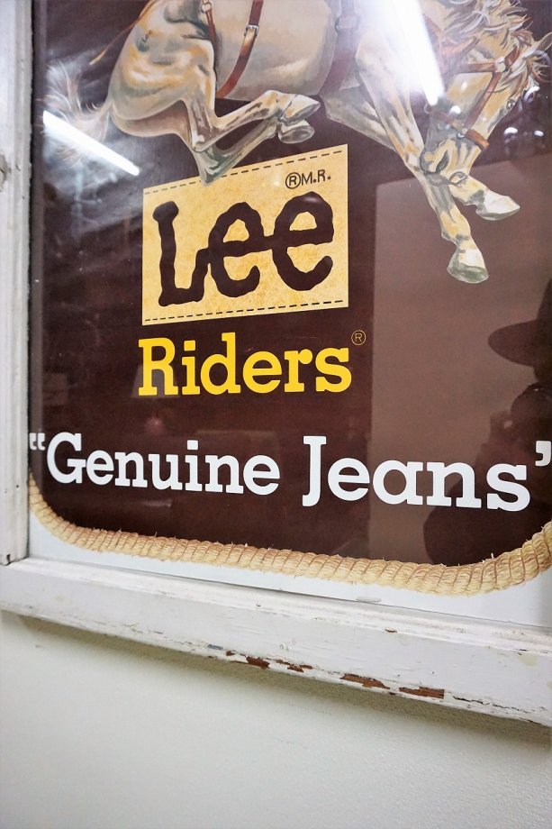 1970's ヴィンテージ Lee Riders 額入りポスター - アンティーク 