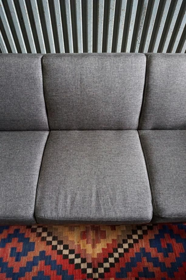 ヴィンテージ グレーファブリック 3シーターソファベッド