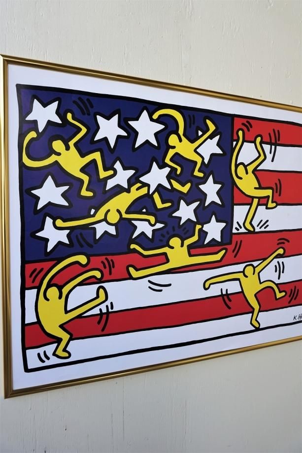 Keith Haring 額入りポスター - アンティーク、ビンテージの