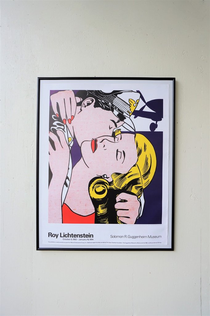 Roy Lichtenstein” ヴィンテージ 額入りポスター - アンティーク 