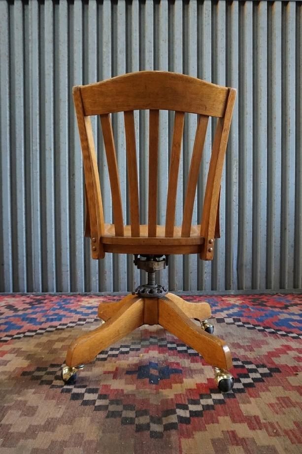 1910's MILWAUKEE CHAIR社製 アンティーク ウッド デスクチェア