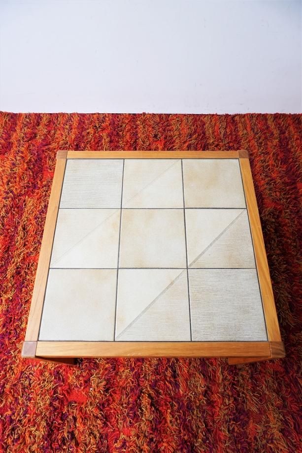 1960-70's Denmark製 ヴィンテージ タイルトップ ローテーブル