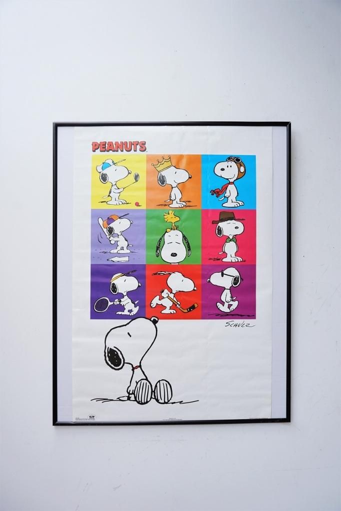 ヴィンテージ Peanuts Snoopy 額入りポスター アンティーク ビンテージのインテリア家具や雑貨 店舗什器の通販ならwant Antique Life Store