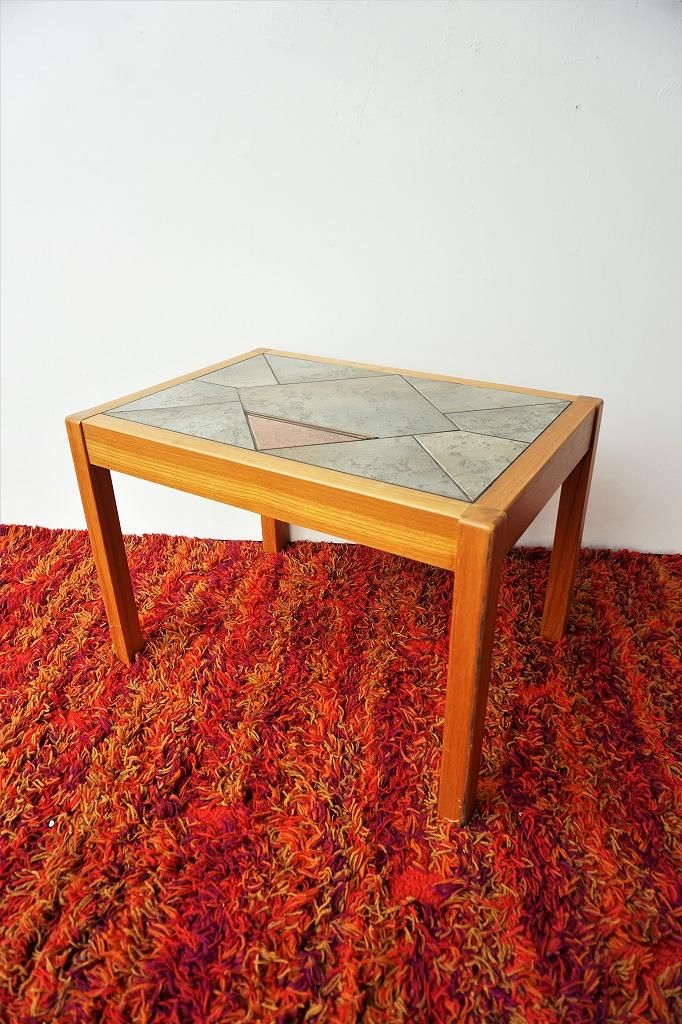 1970's GANGSO社製 タイルトップ サイドテーブル - アンティーク