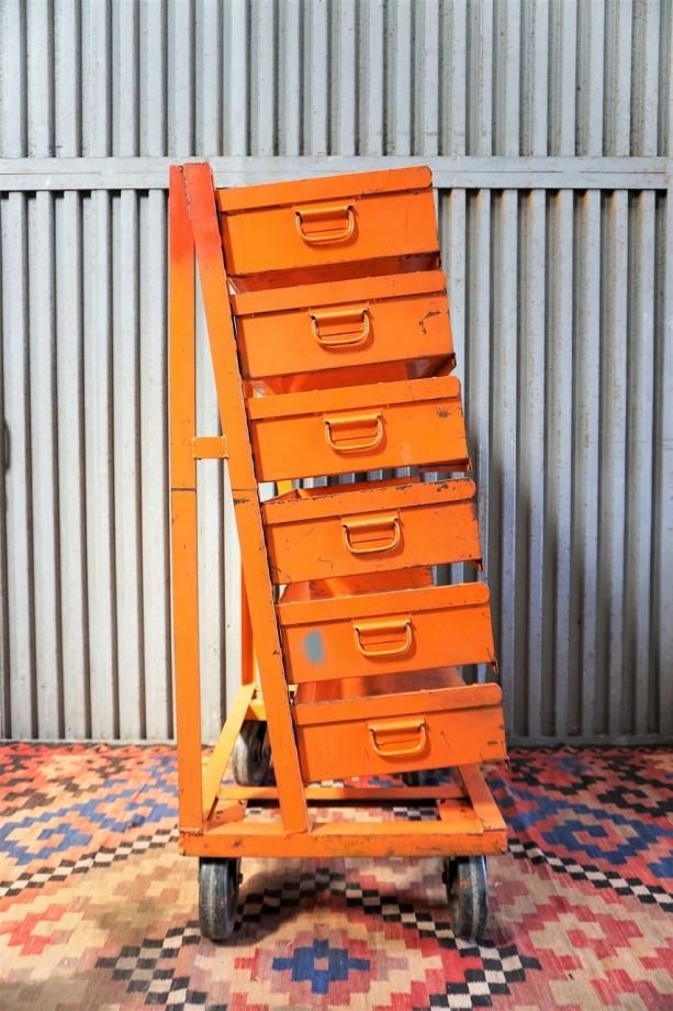 ヴィンテージ インダストリアル ツールキャビネット ツーリングラック 升目 1487769_3.jpg