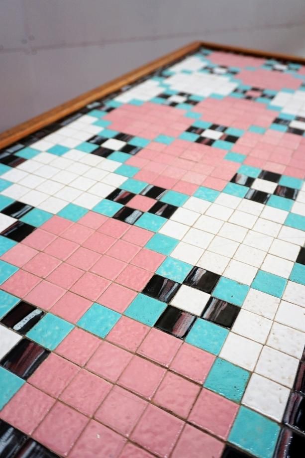 1950-60's ヴィンテージ タイルトップ ローテーブル - アンティーク