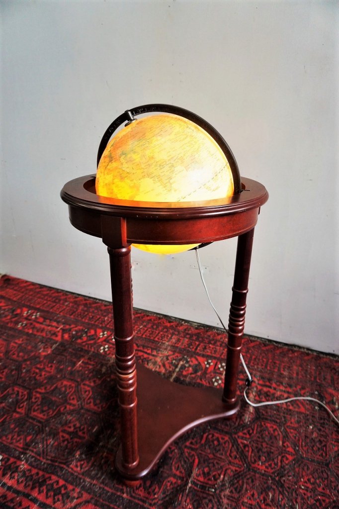 アンティ-ク地球儀ランプ