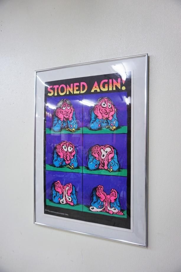 1970's ヴィンテージ STONED AGIN 額入りポスター