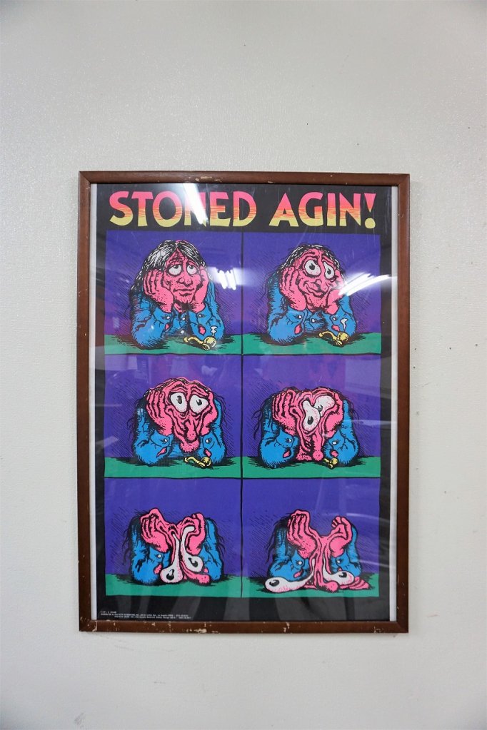 1970's ヴィンテージ STONED AGIN 額入りポスター - アンティーク 