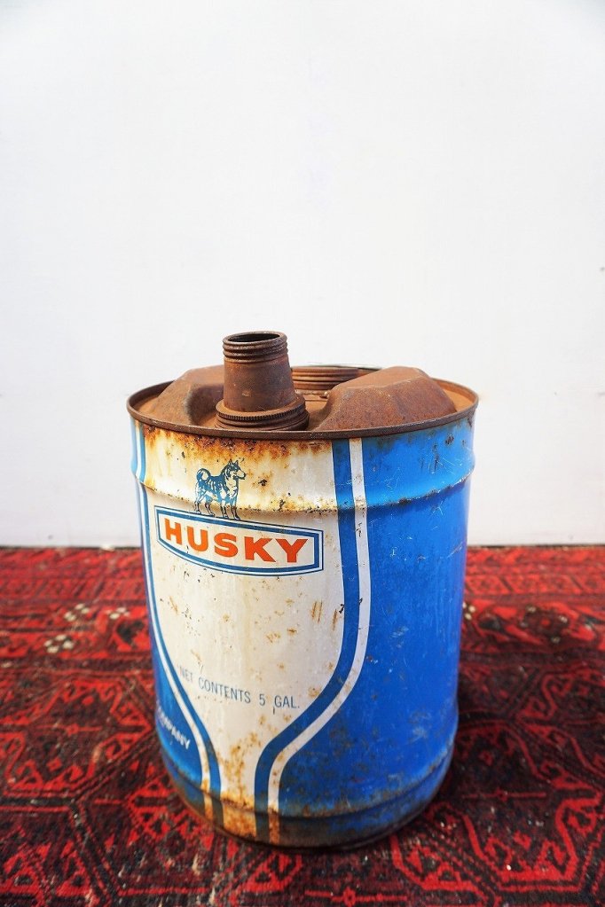 ヴィンテージ HUSKY オイル缶 - アンティーク、ビンテージのインテリア