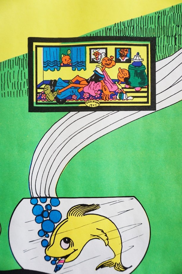1960's DISNEY ミッキー パロディ ブラックライト 額入りポスター 