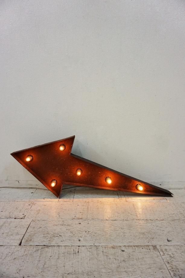 90's ジャパンヴィンテージスチールアッパーライト モダン ビンテージ ヴィンテージ アローサイン / ライトサイン - アンティーク